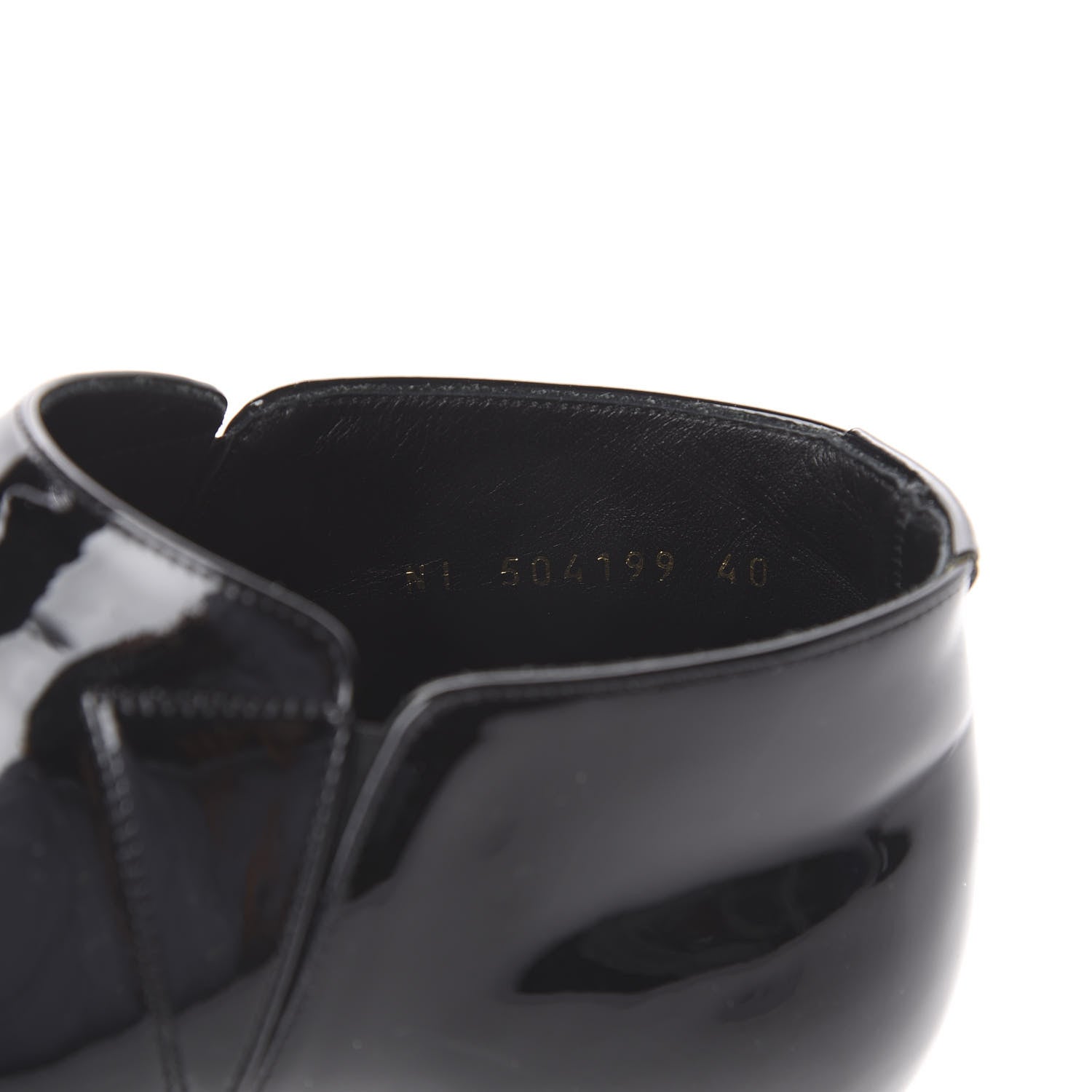 Saint Laurent Patent Ankle Boots 40 Black 8 of 9