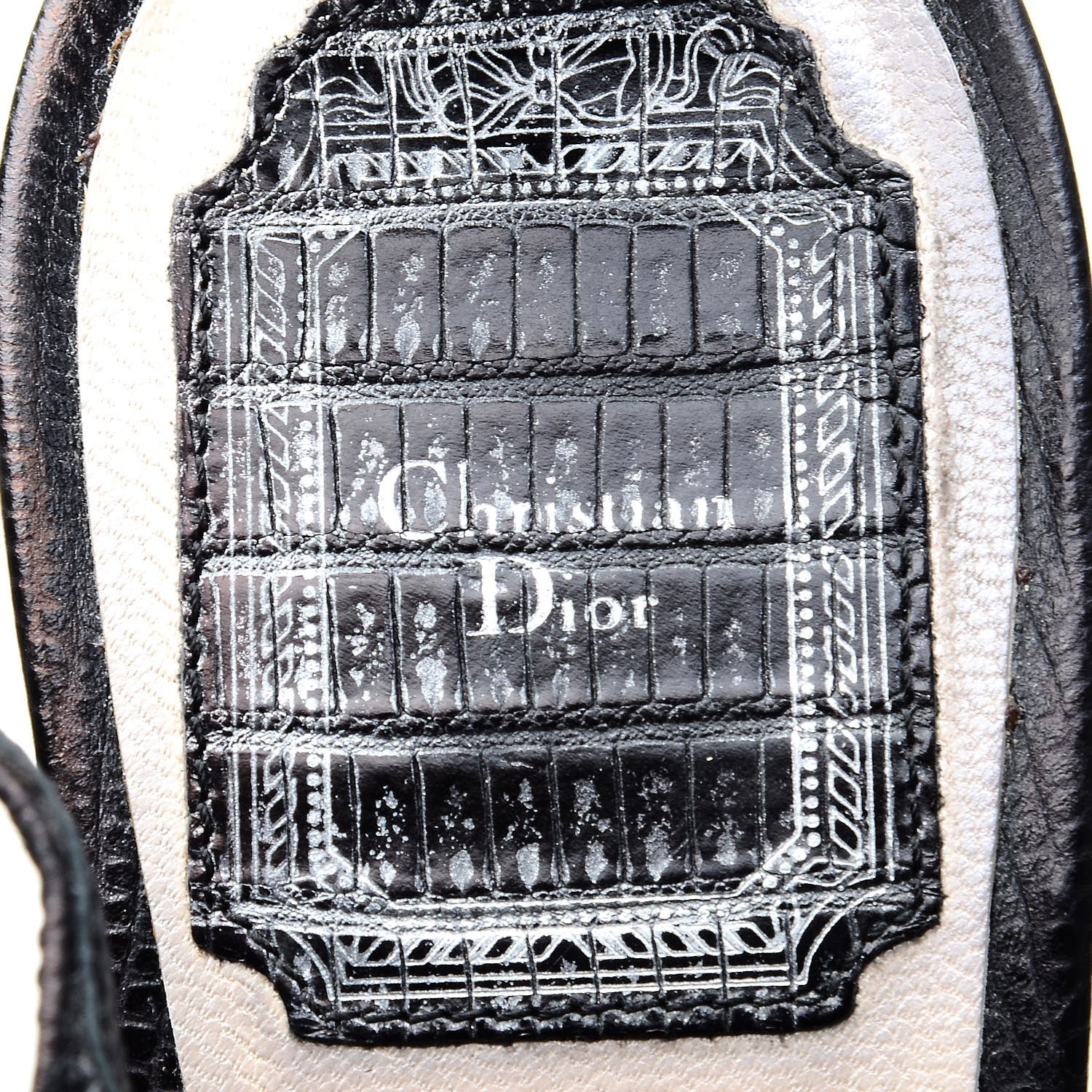 Christian Dior Lizard Calfskin Embossed Bubble Platform Sandals 39.5 Black 8 of 10