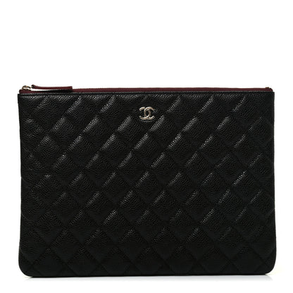 Chanel Caviar Quilted Medium Cosmetic Case Black 1 of 8