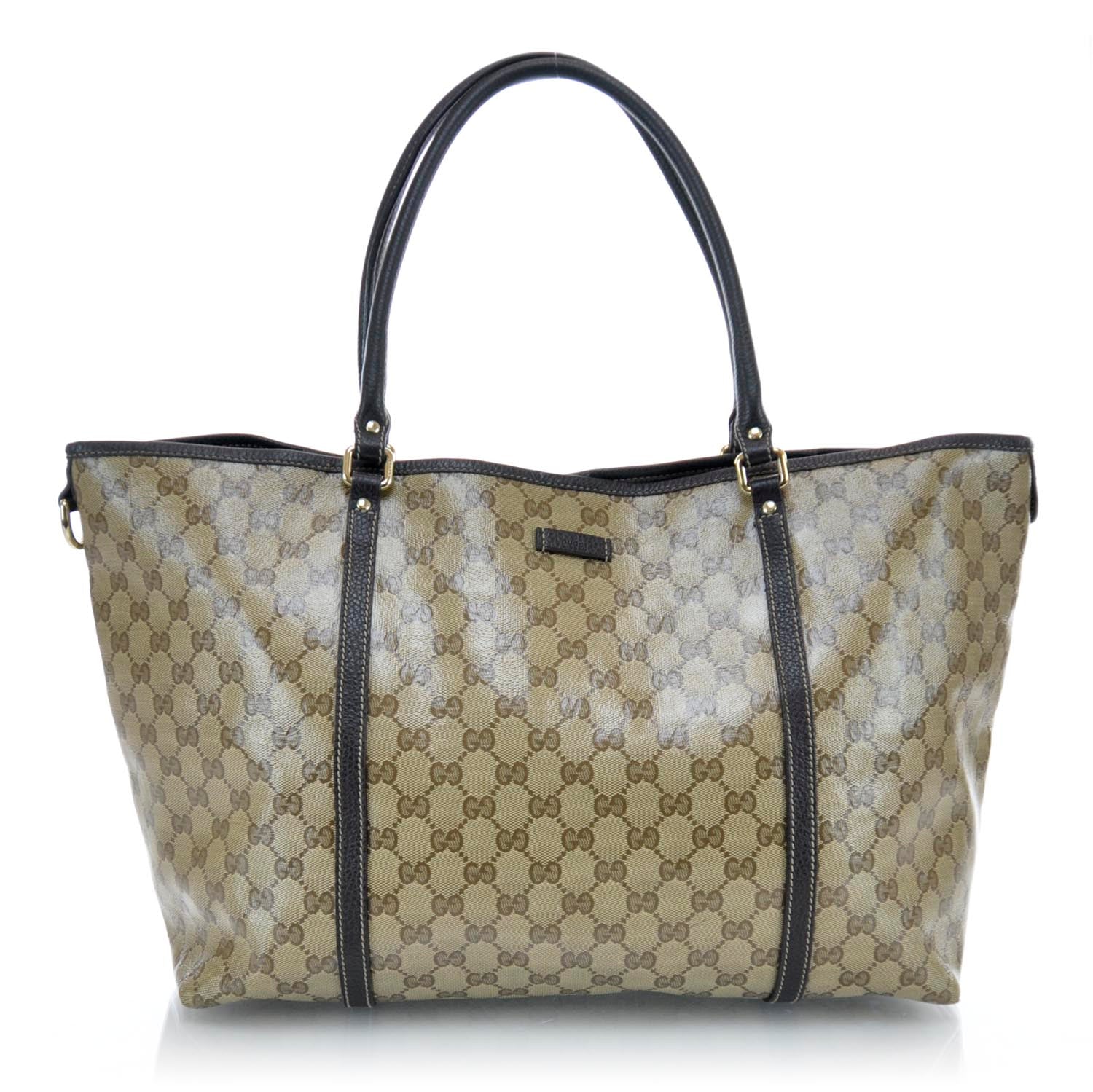 Gucci Crystal Monogram Large Joy Tote Beige Ebony Testa di Moro 1 of 10