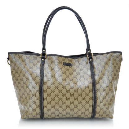 Gucci Crystal Monogram Large Joy Tote Beige Ebony Testa di Moro 1 of 10