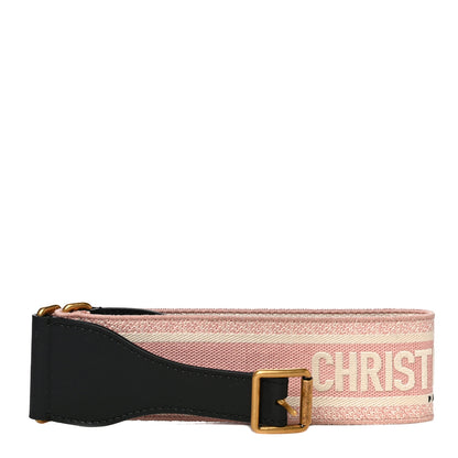 Christian Dior Canvas Embroidered Large Book Belt 80 32 Pink White 1 of 13