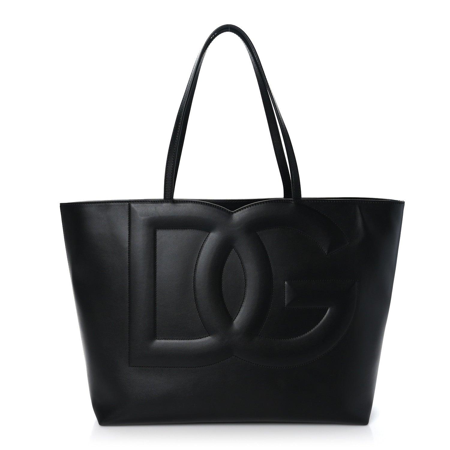 Dolce & Gabbana Calfskin DG Logo Shopper Tote Black 1 of 9
