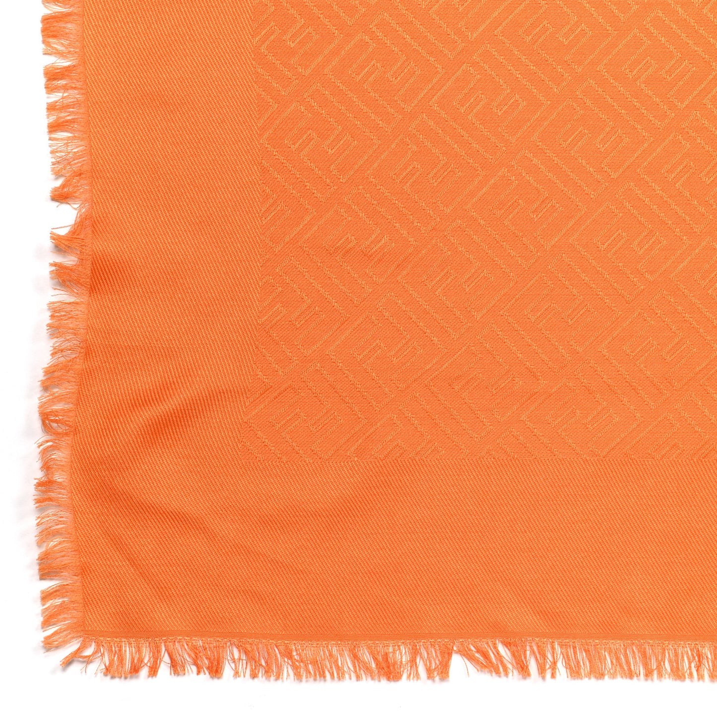 Wool Silk FF Shawl Orange