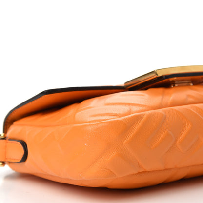 Fendi Nappa FF 1974 Embossed Mini Baguette Clementine 6 of 12