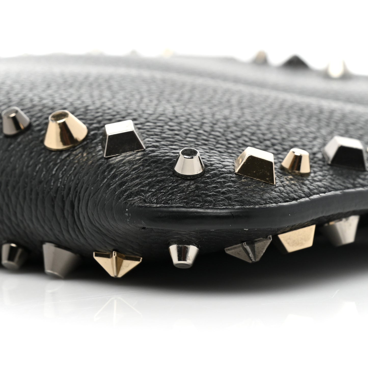 Calfskin Empire Trashmix Spike Loubiclutch Clutch Black