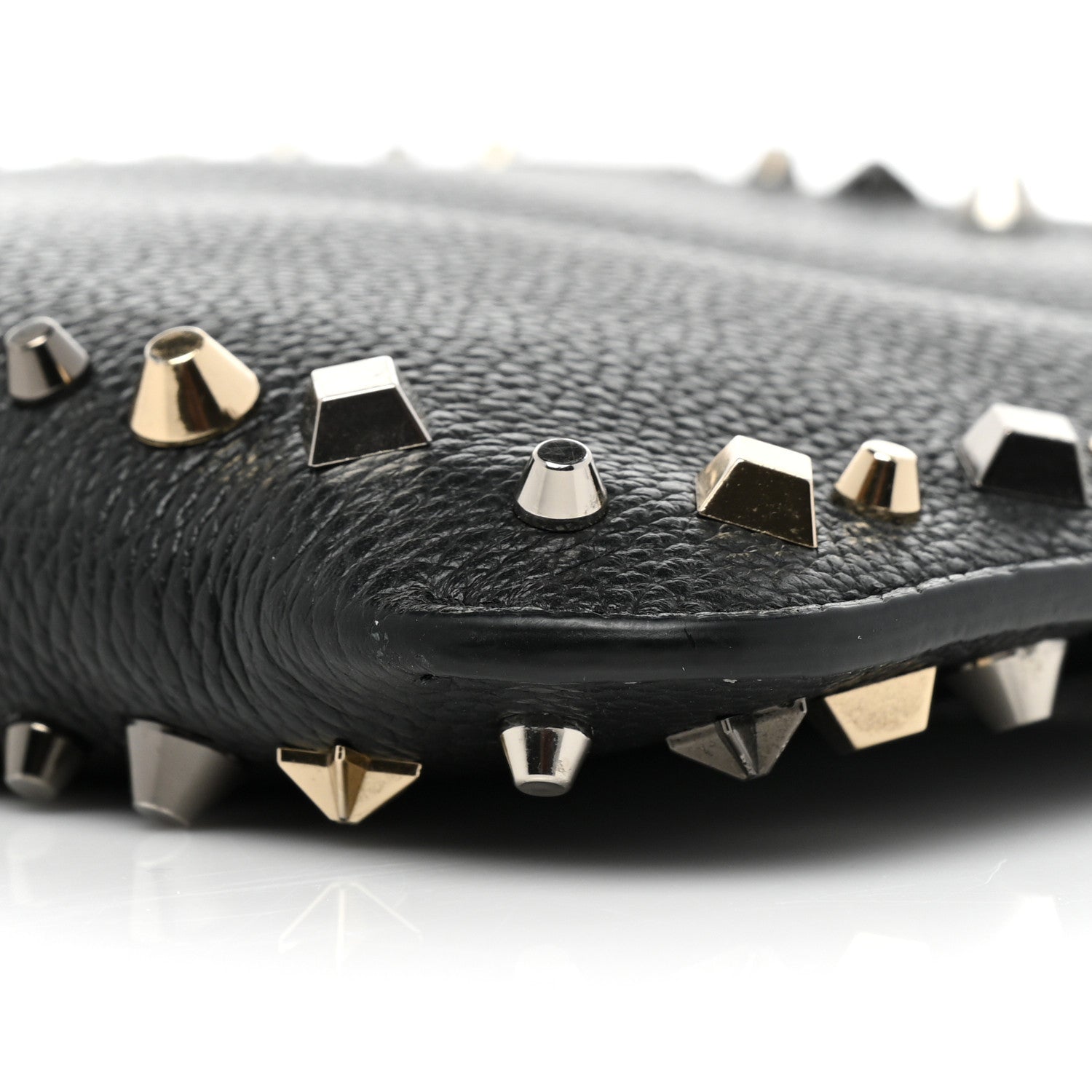 Christian Louboutin Calfskin Empire Trashmix Spike Loubiclutch Clutch Black 7 of 13