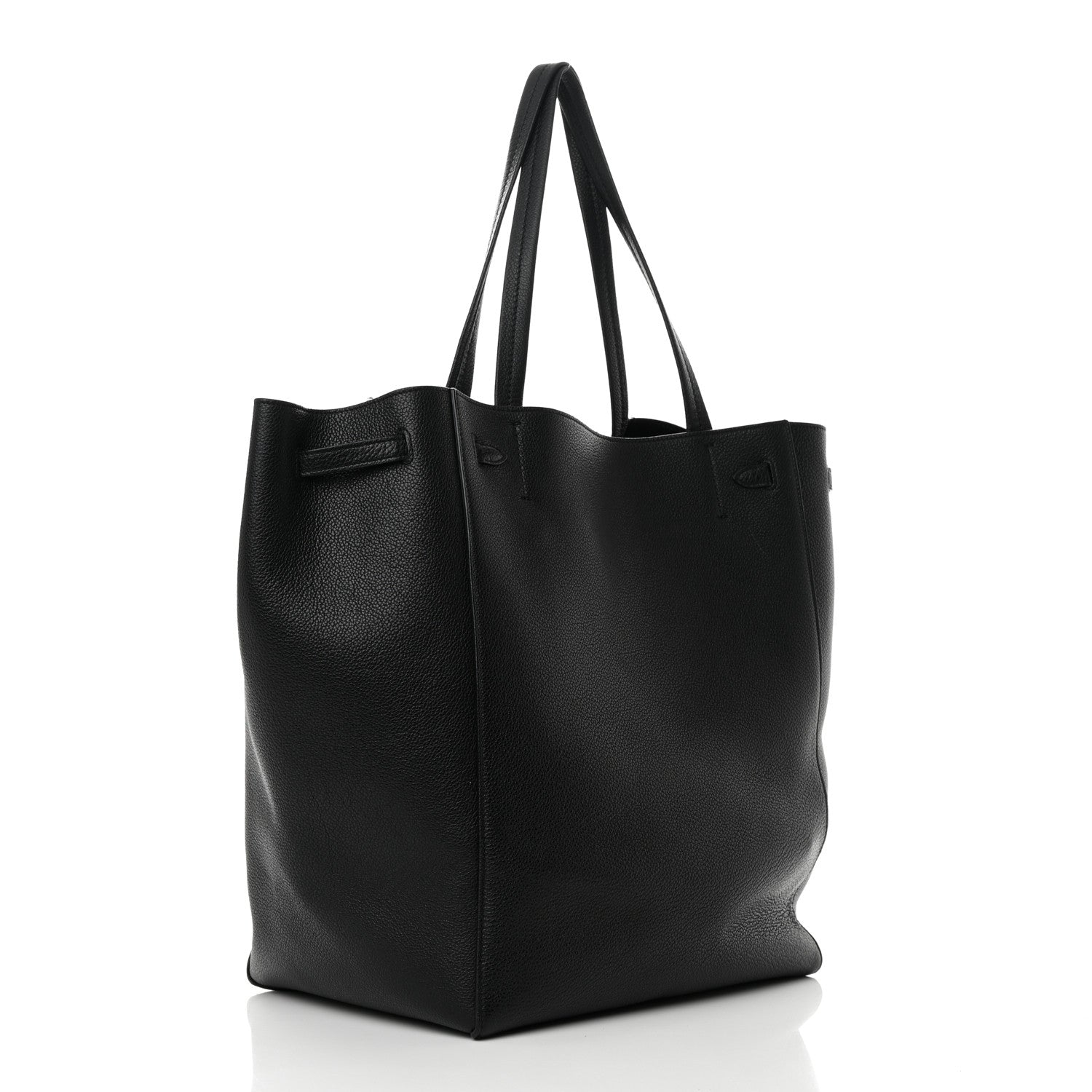 Celine Soft Grained Calfskin Medium Belt Cabas Phantom Black 3 of 11