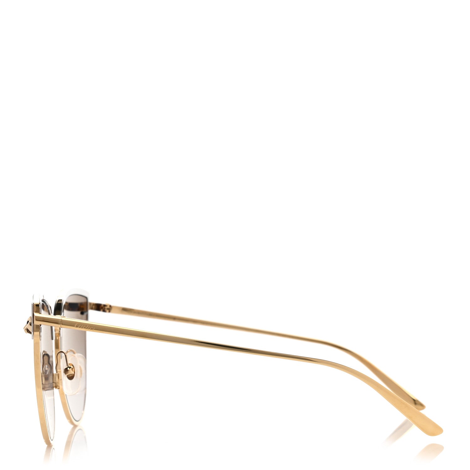 Cartier Panthere De Cartier Cat Eye Sunglasses Gold 3 of 8