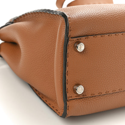 Fendi Cuoio Romano Selleria Bi-Color Medium Peekaboo Iconic Satchel Mou Deserto 9 of 10