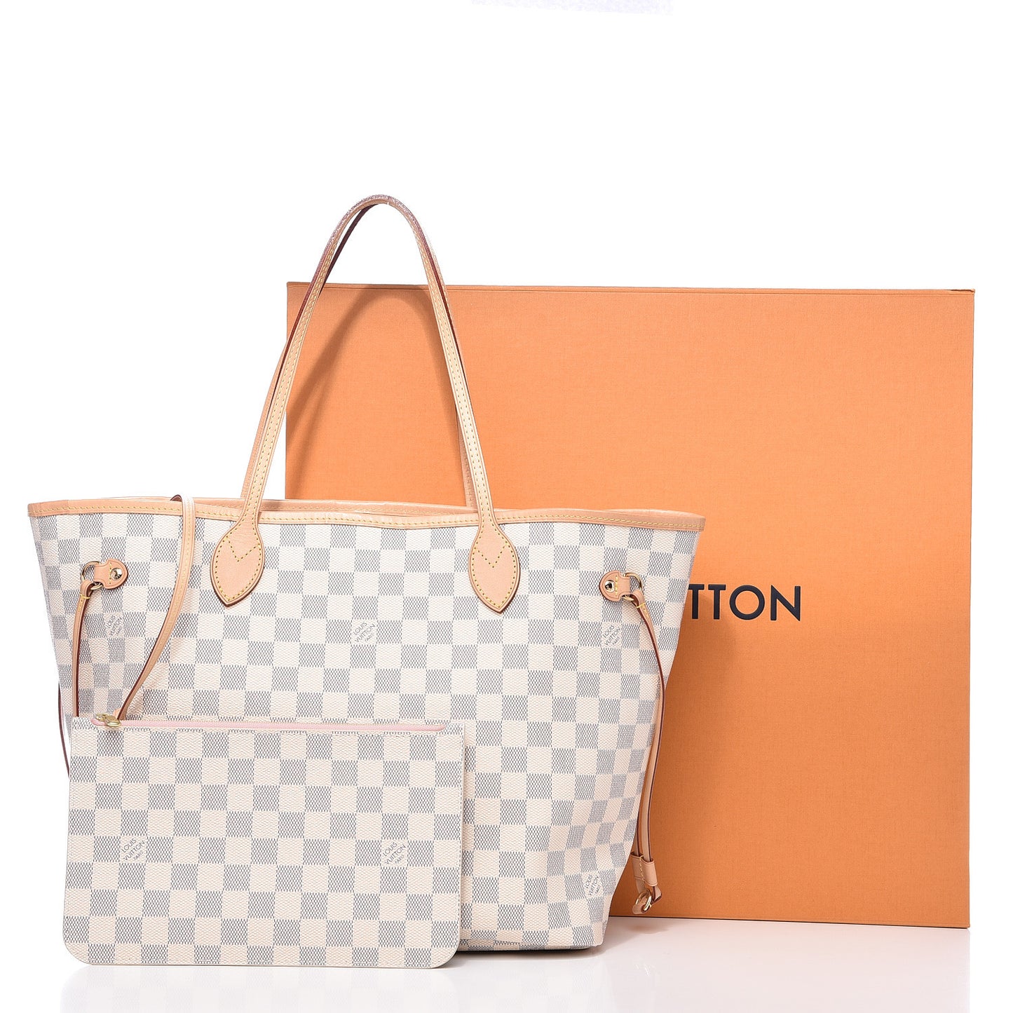 Damier Azur Neo Neverfull MM Rose Ballerine
