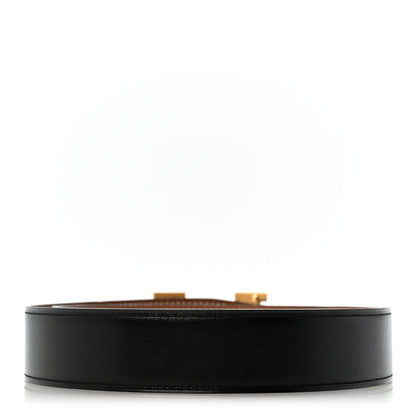 Hermes Box Togo 32mm Martelee Constance Belt 80 32 Black Gold 2 of 7