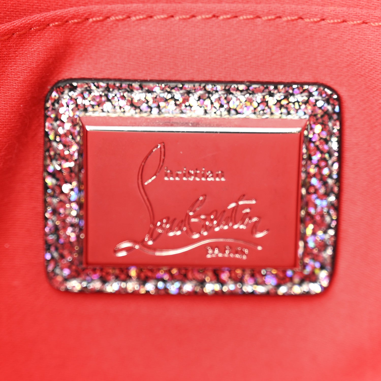 Christian Louboutin Nappa Mica Studded Loubiclutch Silver 6 of 10