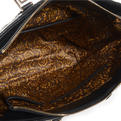 Versace Barocco Quilted Leather Elettra Vanitas Tote Black 5 of 9
