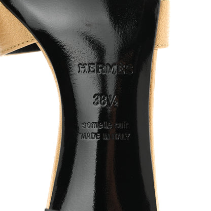 Hermes Metallic Goatskin Oasis Sandals 38.5 Dore 6 of 9