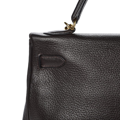 Hermes Taurillon Clemence Kelly Retourne 32 Chocolate 35 of 41