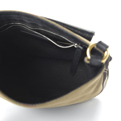 Burberry Mega Check Grainy Calfskin Small Gowan Messenger Bag Black 5 of 11