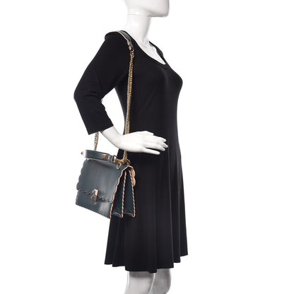 Fendi Vitello Liberty Scalloped Studded Kan I Shoulder Bag Amazzonia 2 of 10