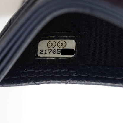 Chanel Caviar Quilted Card Holder Navy Blue 7 of 8