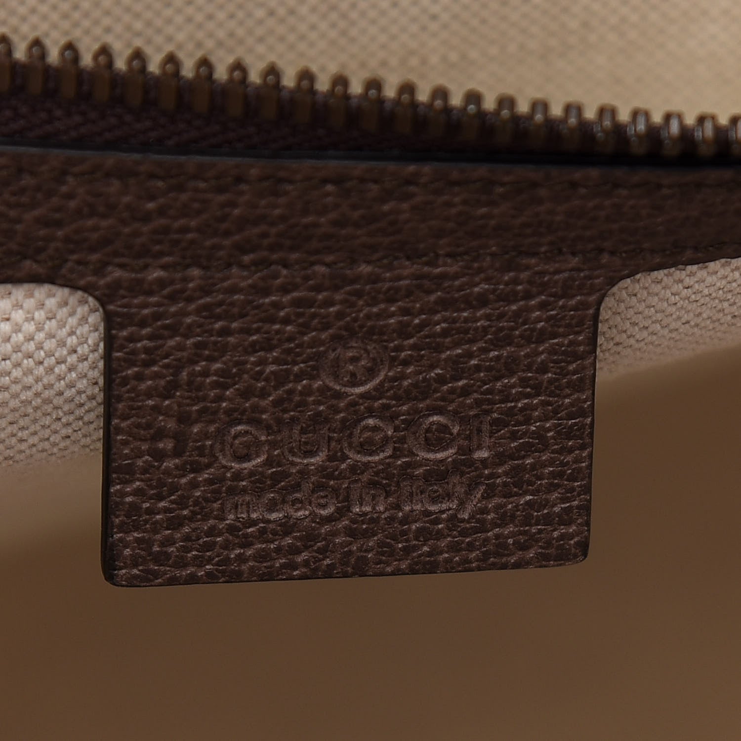 Gucci GG Supreme Monogram Textured Calfskin Web Medium Ophidia Slip Handle Tote Beige Ebony New Acero 6 of 10