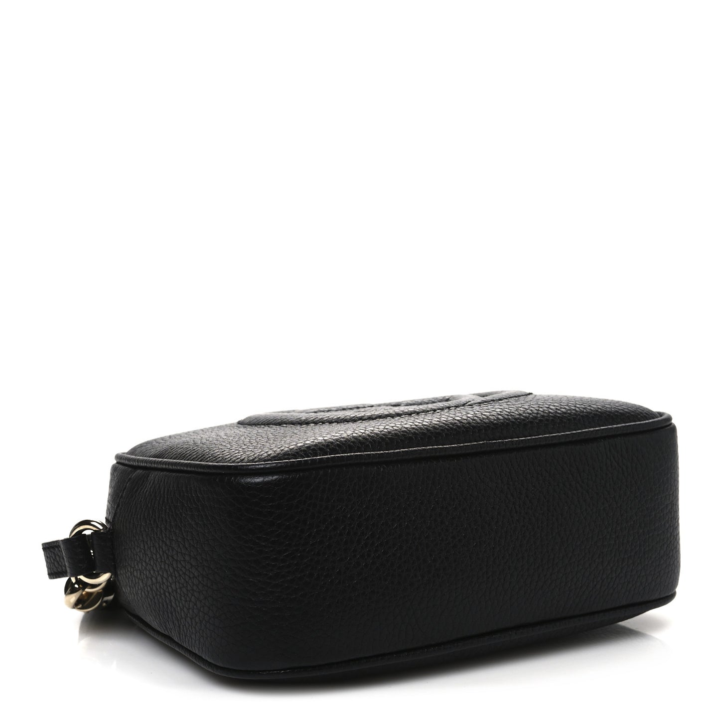 Pebbled Calfskin Small Soho Disco Bag Black