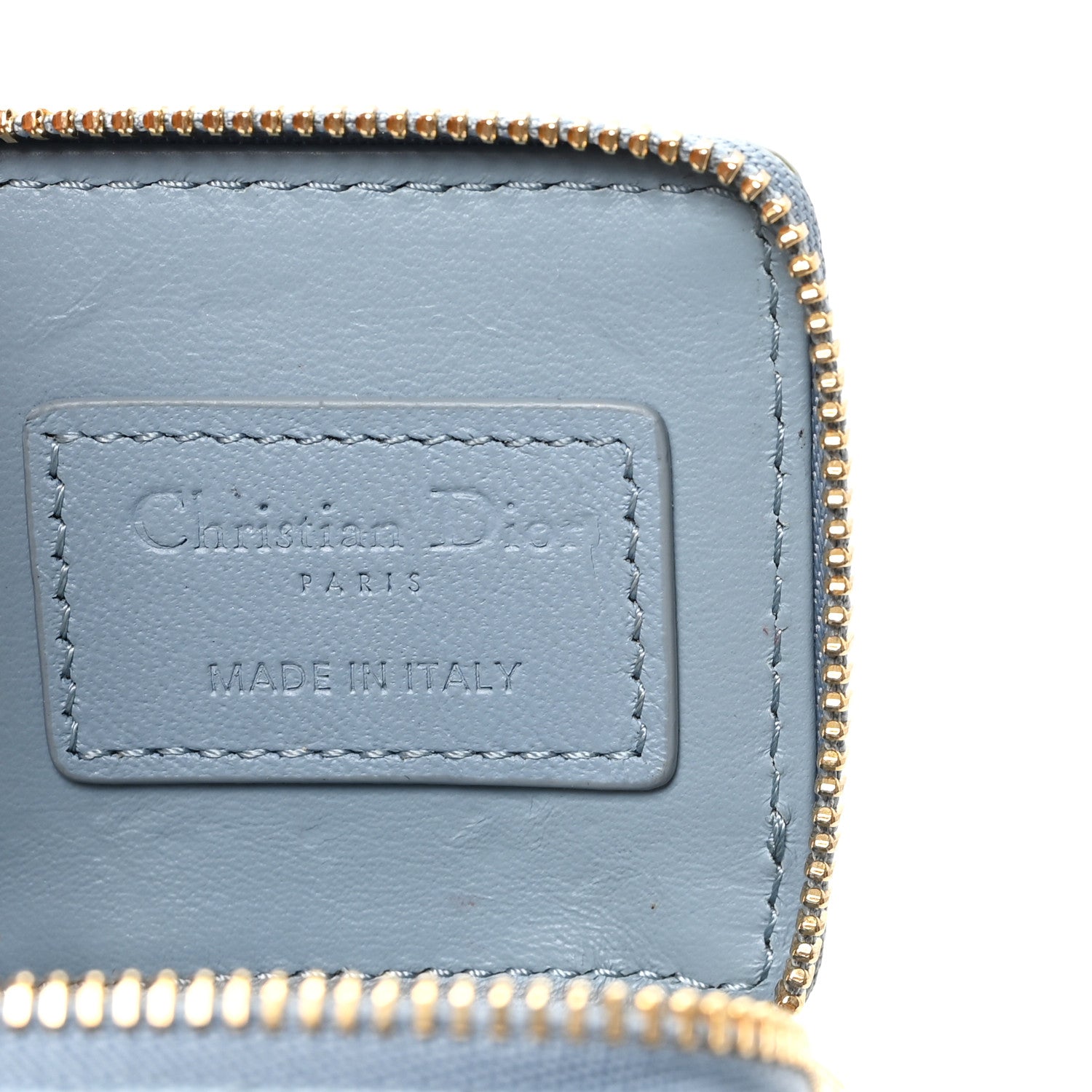 Christian Dior Patent Cannage Cube Wristlet Blue 6 of 6