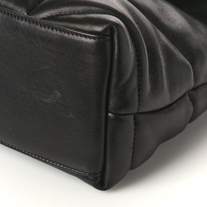 Saint Laurent Lambskin Quilted Small Loulou Puffer Monogram Chain Satchel Black 8 of 8
