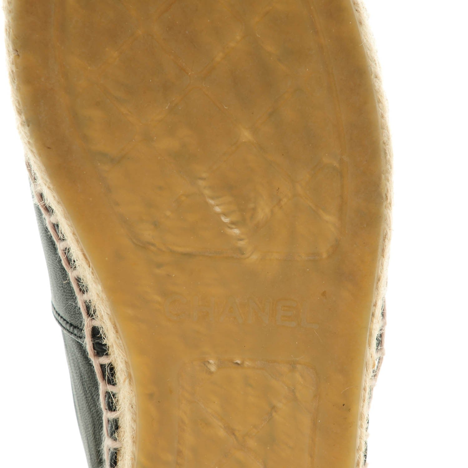 Chanel Lambskin CC Espadrilles 37 Black 7 of 9