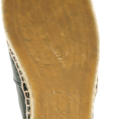 Chanel Lambskin CC Espadrilles 37 Black 7 of 9