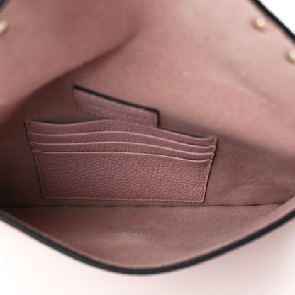 Valentino Garavani Pebbled Calfskin Medium Rockstud Envelope Flat Wristlet Pouch Water Rose 5 of 7