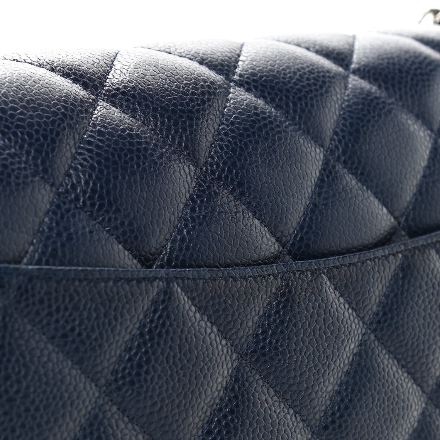 Chanel Caviar Quilted Jumbo Double Flap Navy Blue 12 of 12
