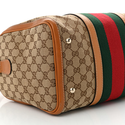 Gucci Monogram Vintage Web Medium Boston Tobacco 9 of 10