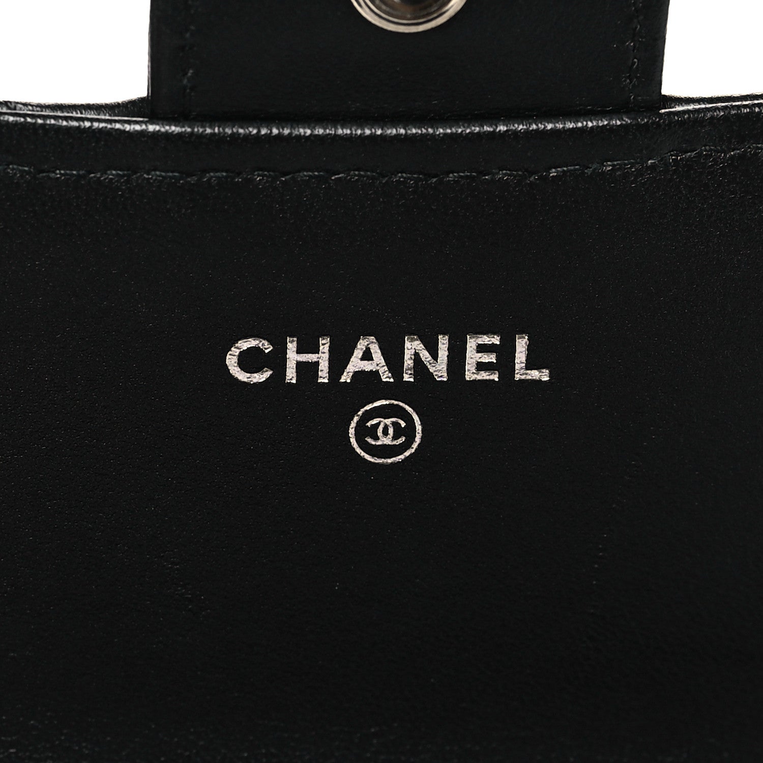 Chanel Lambskin Quilted Mini French Wallet On Chain WOC Black 6 of 11