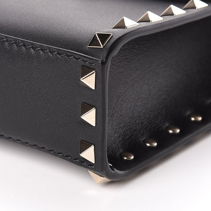Valentino Garavani Vitello Medium Rockstud Flip Lock Crossbody Bag Black 9 of 9