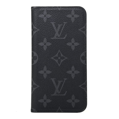 Louis Vuitton Monogram Eclipse iPhone X Folio Case 1 of 6