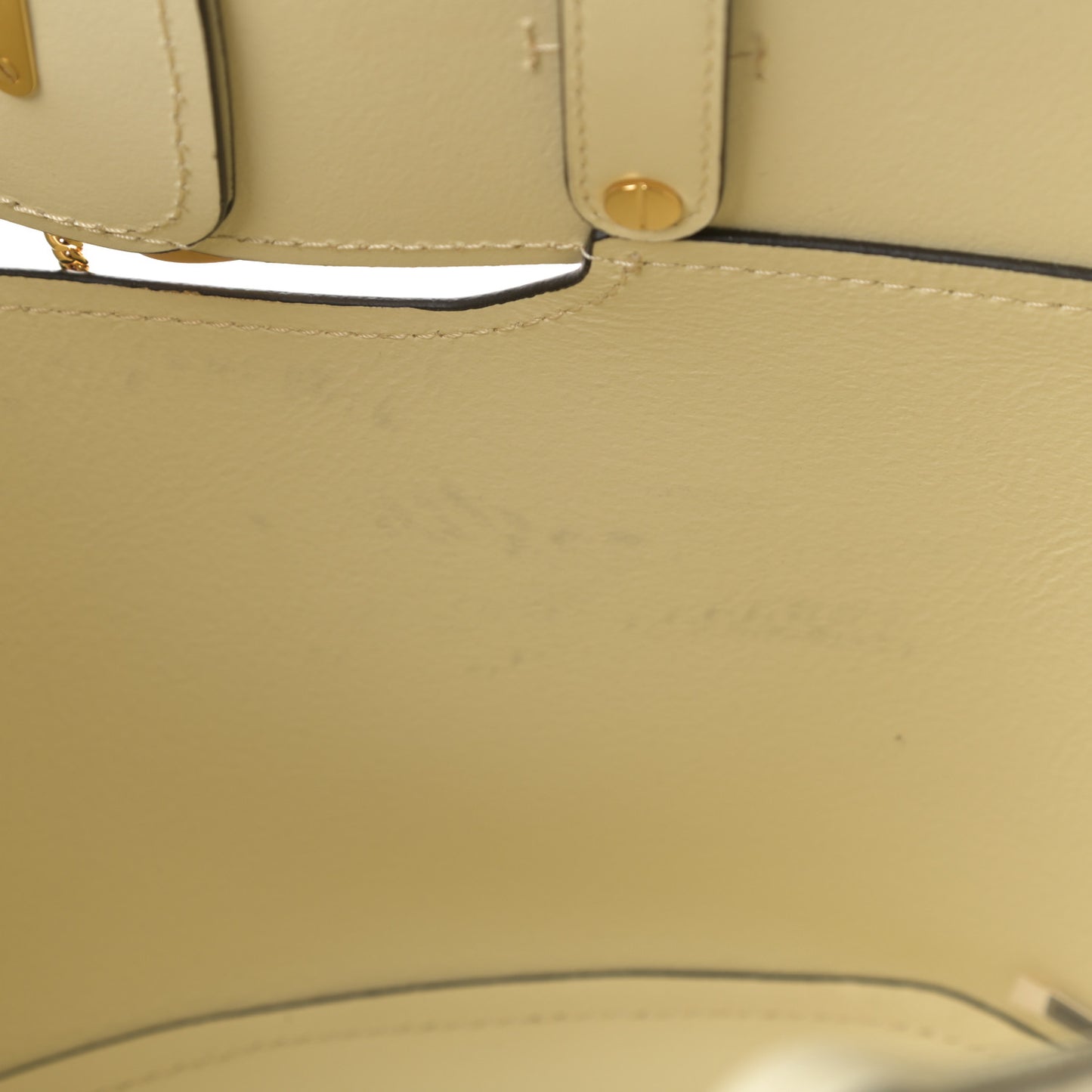 Smooth Grained Calfskin Small Aby Tote White