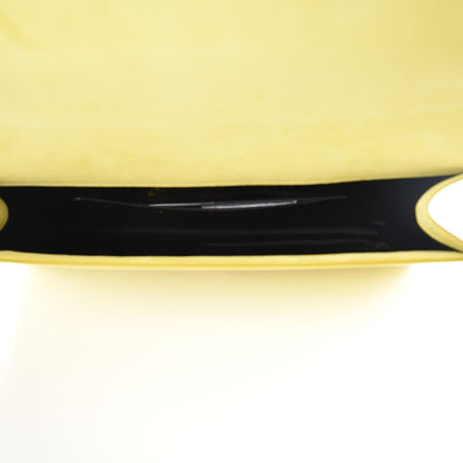 Saint Laurent Patent Calfskin Monogram Large Belle De Jour Clutch Yellow 5 of 9