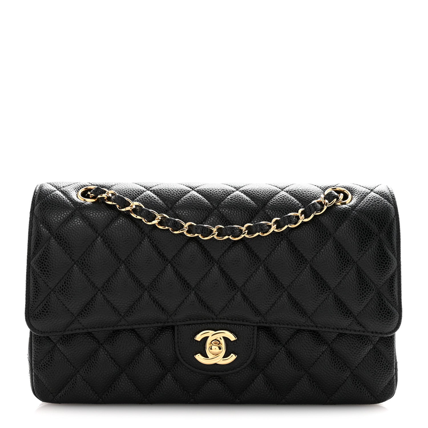 Chanel Caviar Quilted Medium Double Flap Black 1 of 12