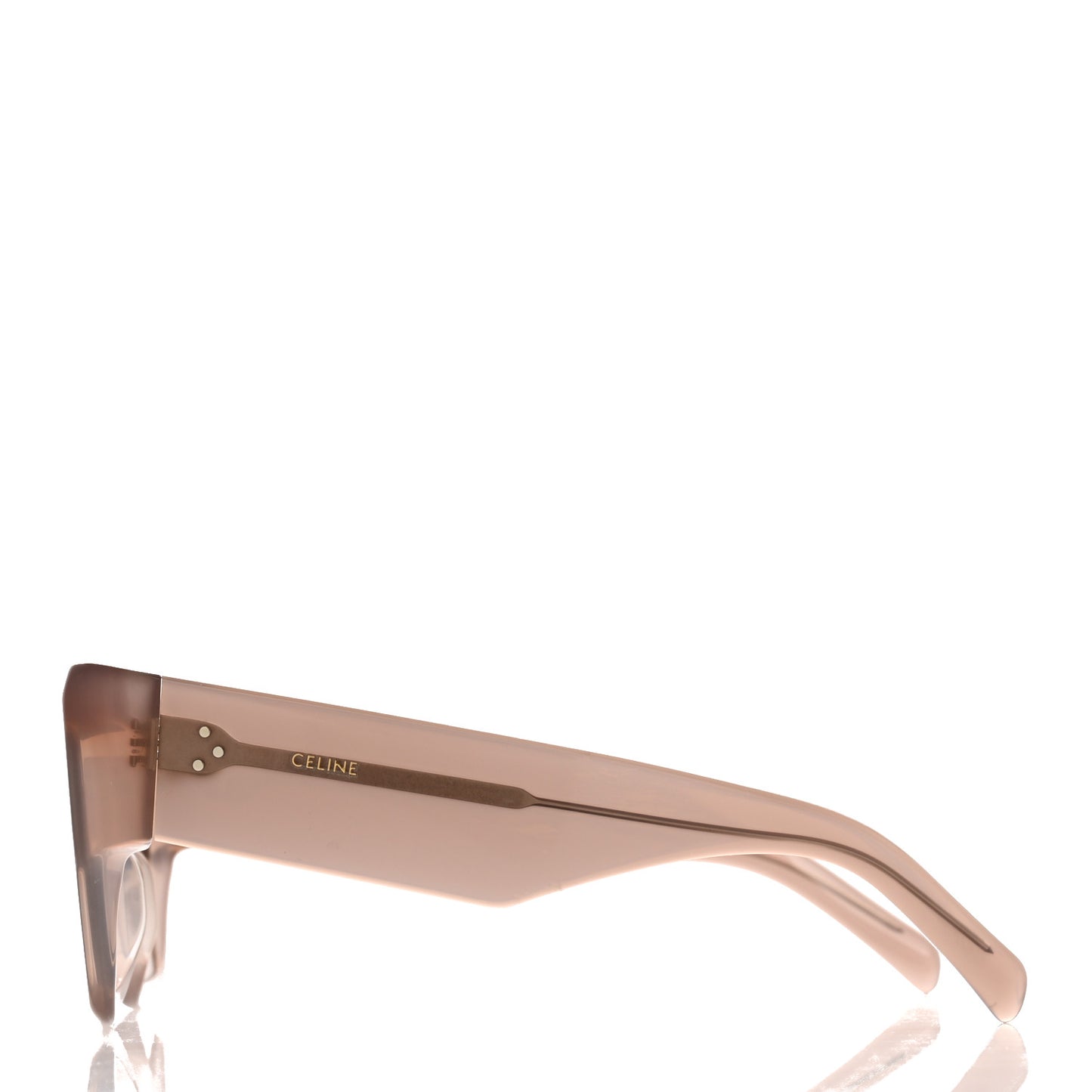 Acetate Flat Top Rectangular Sunglasses CL40092I Shiny Milky Hazelnut