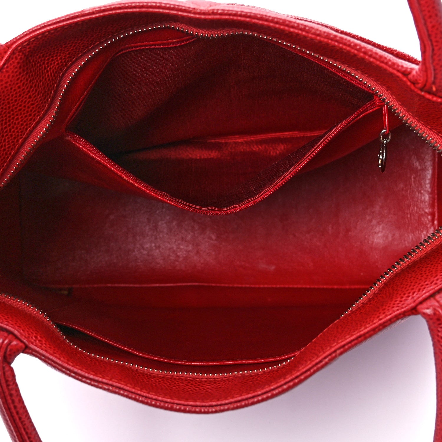 Chanel Caviar Quilted Medallion Tote Red 5 of 12