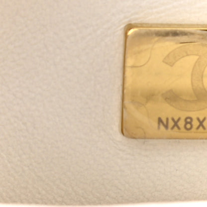 Chanel Caviar Quilted Extra Mini Coco Handle Flap White 7 of 11