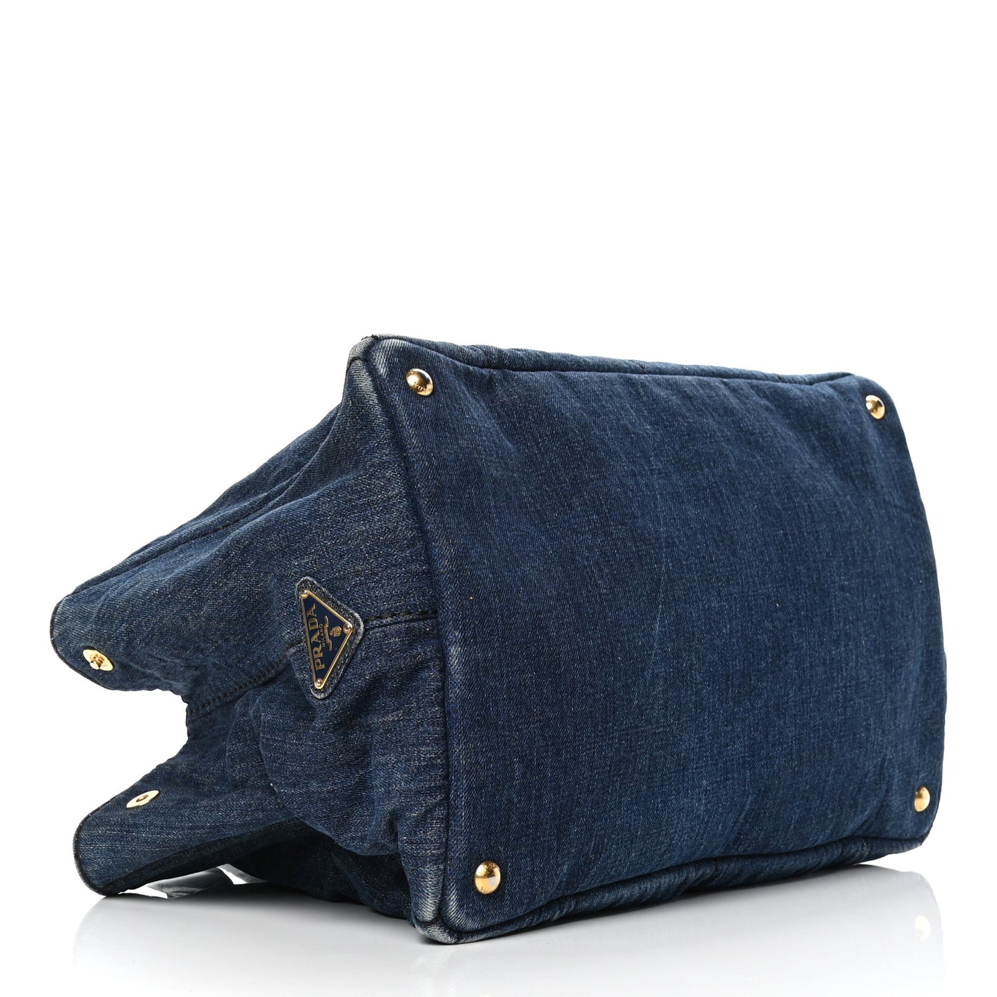 Denim Logo Tote Bleu