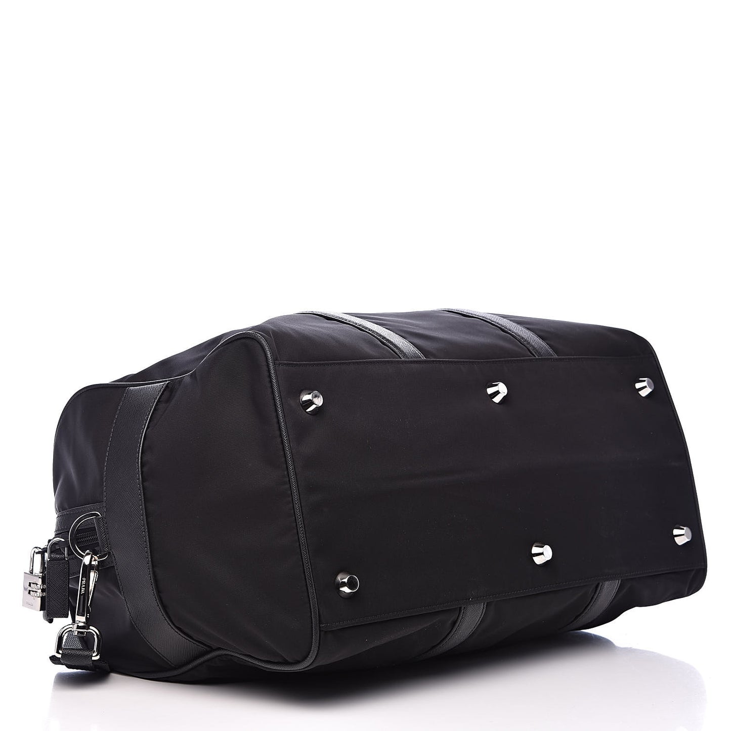 Tessuto Nylon Saffiano Viaggio Duffle Black