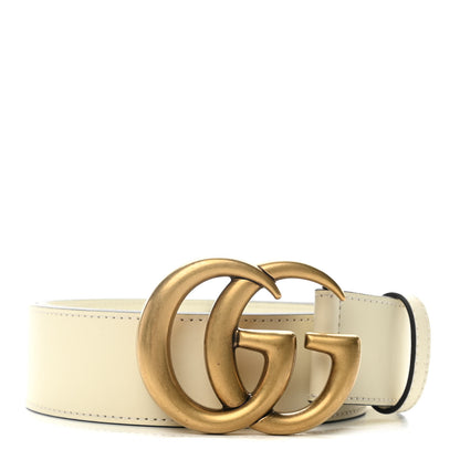 Gucci Calfskin Double G 40mm Belt 85 34 Mystic White 1 of 6