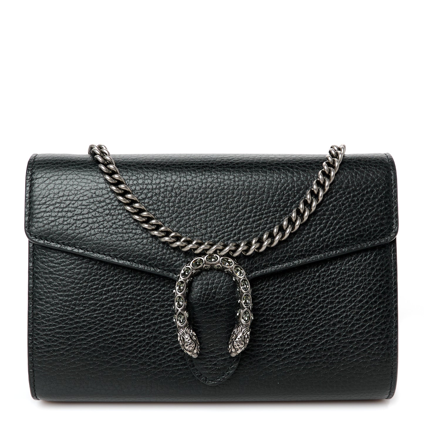 Calfskin Mini Dionysus Chain Wallet Black