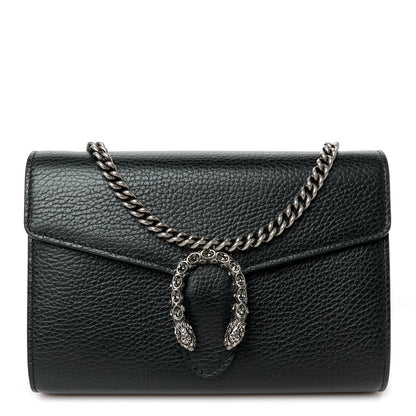 Gucci Calfskin Mini Dionysus Chain Wallet Black 1 of 10