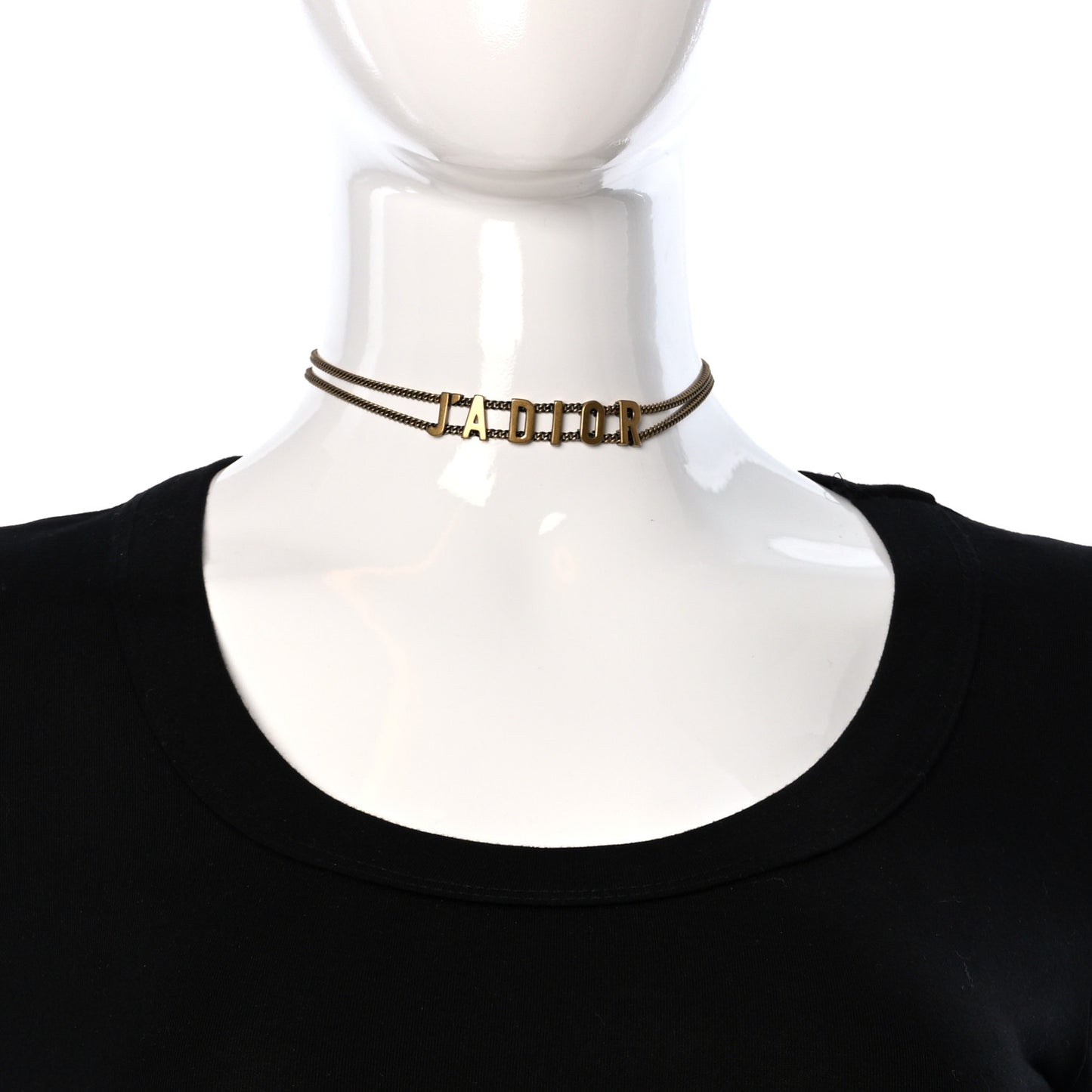 Metal J'Adior Choker Necklace Aged Gold