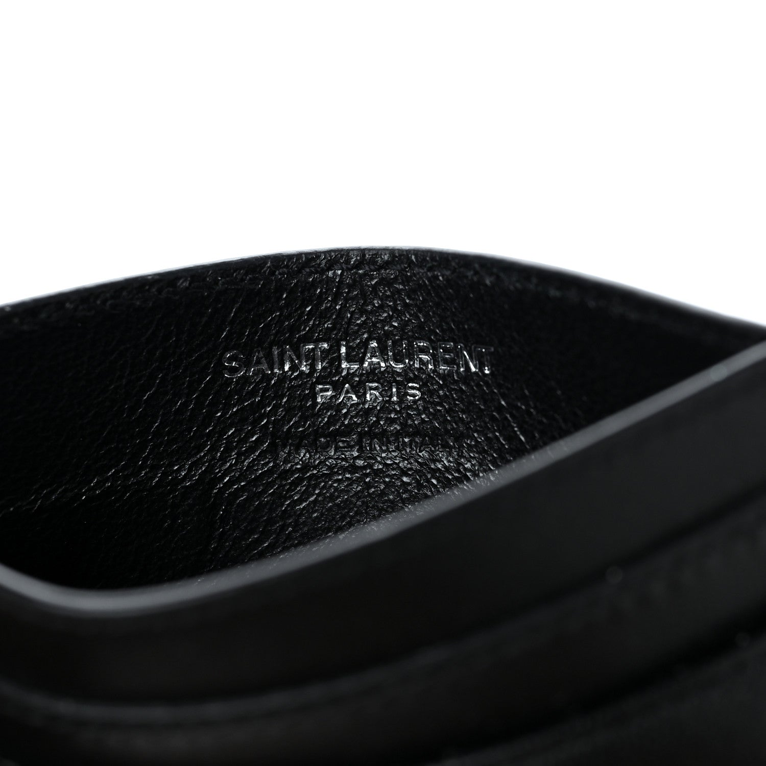 Saint Laurent Calfskin Heart Embossed Card Case Black 6 of 7