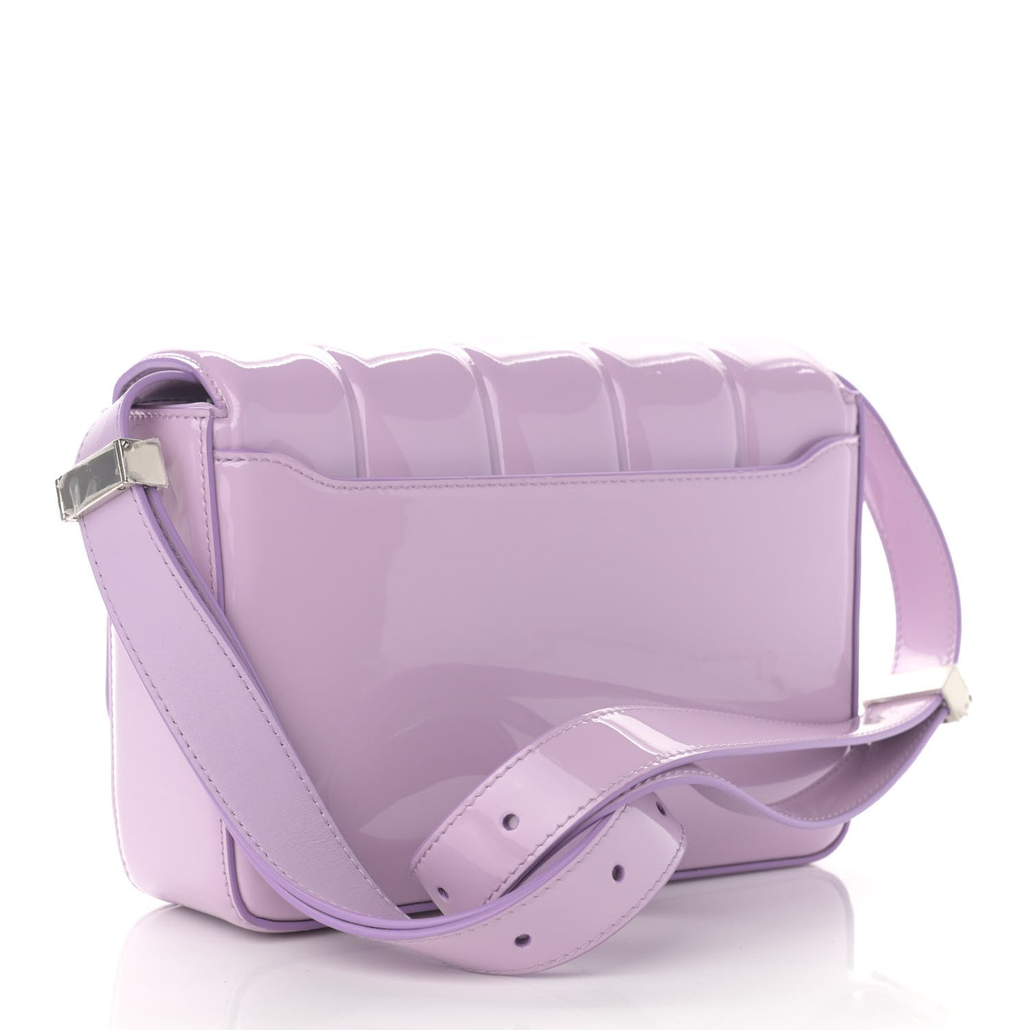 Patent 4G Medium Padded Crossbody Bag Lilac