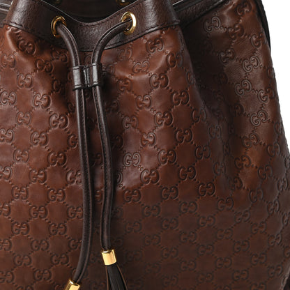 Gucci Guccissima Medium Interlocking Icon Shoulder Bag Dark Brown 10 of 11